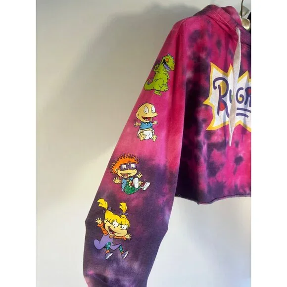 Y2K Nickelodeon Rugrats Tie-Dye Cropped Hoodie S - Picture 5 of 7